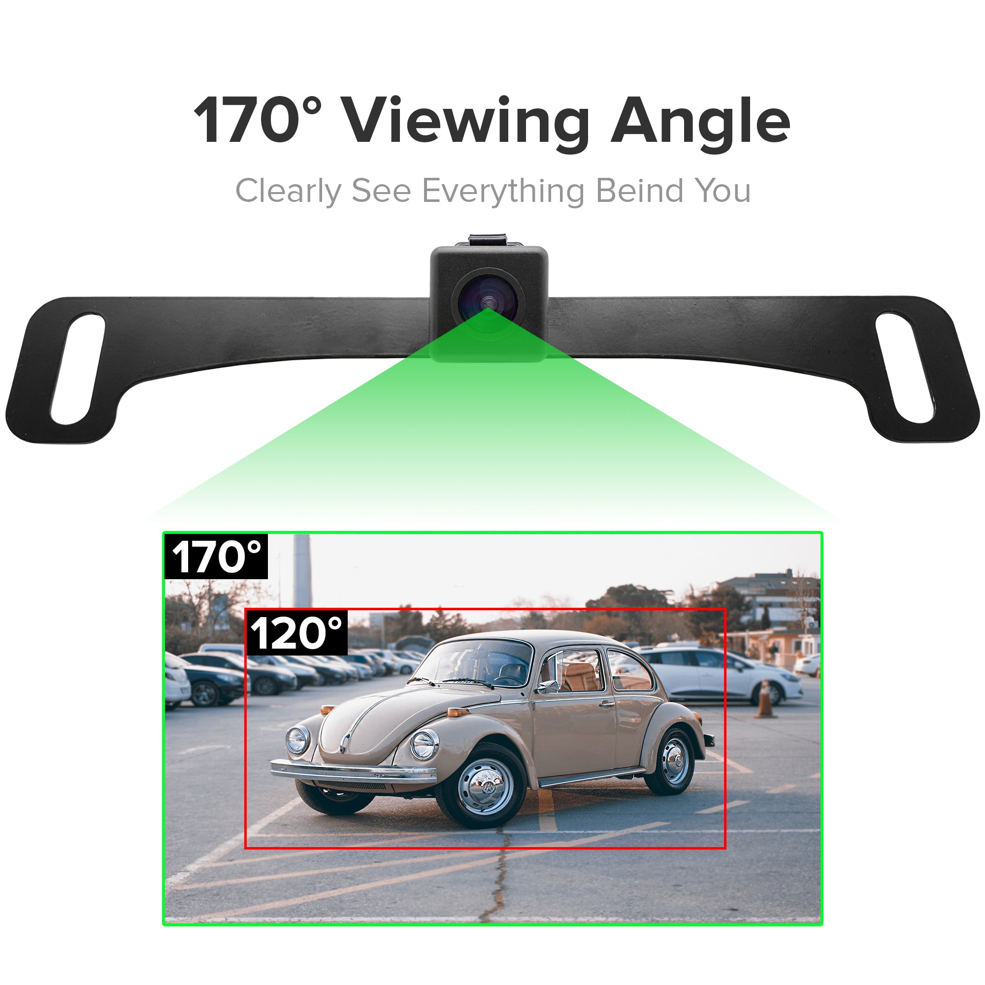Master Tailgaters 10.5" Rear View Mirror with 4.3" LCD Screen and 170° Backup Camera | Rearview Universal Fit | Auto Adjusting Brightness LCD | Anti Glare | Full Original Mirror Replacement