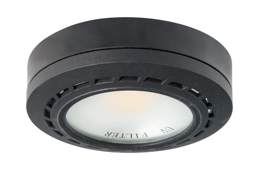 3.3 W 12V BLACK PLASIC ENGINE LED 1 LT PUCK LIGHT WITH DRIVER