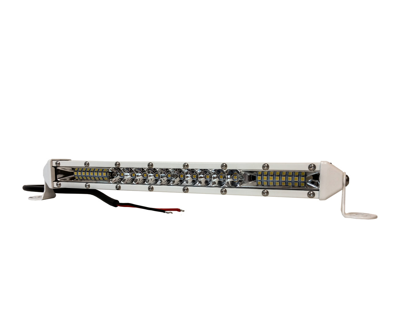 White MSeries 10 inch Ultra Slim High Output Osram LED Mini Light Bar Single Row Spot Flood Combo Beam