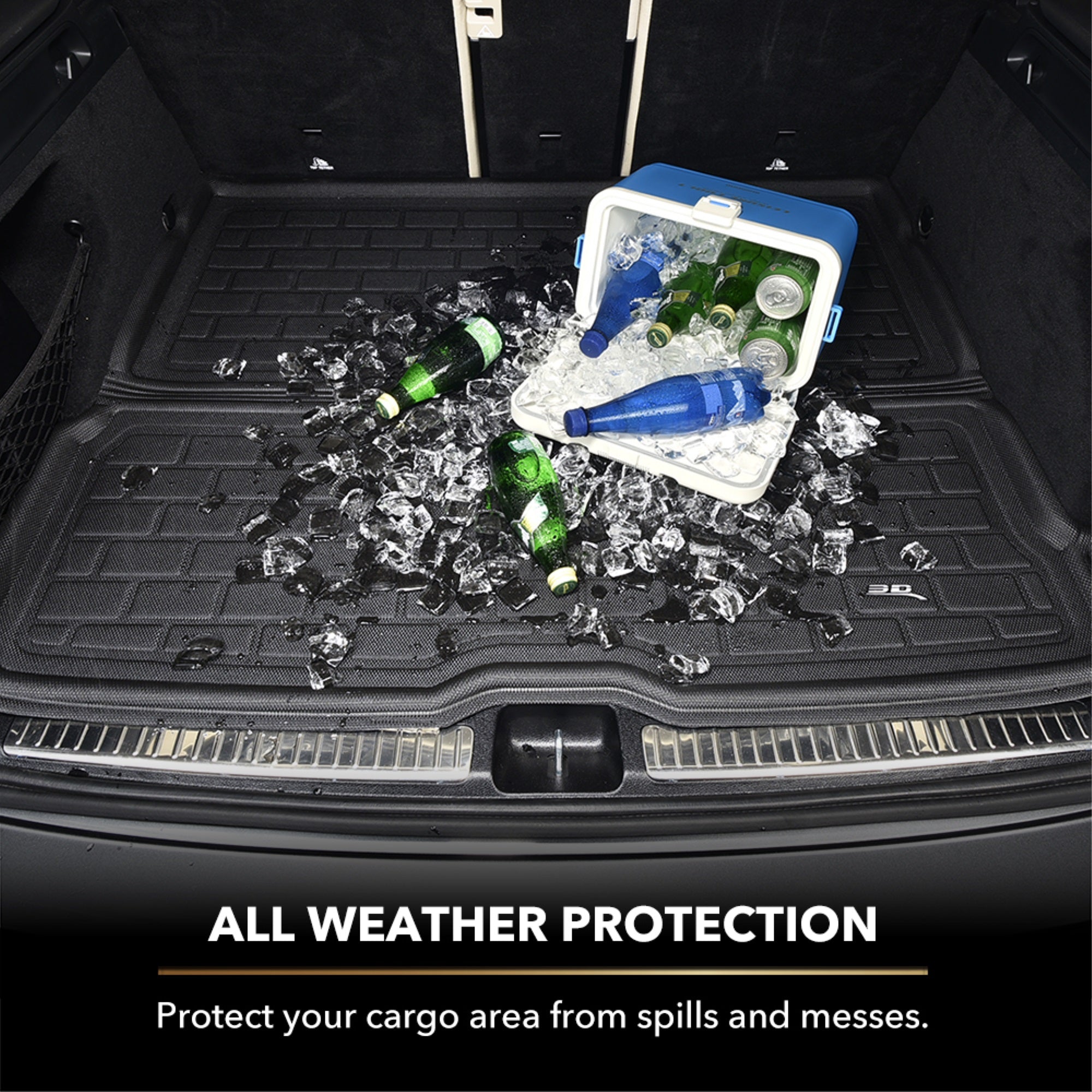 3D Maxpider Porsche Cayenne 2019-2021 / Cayenne Gts 2021-2021 Kagu Black Cross Fold Cargo Liner