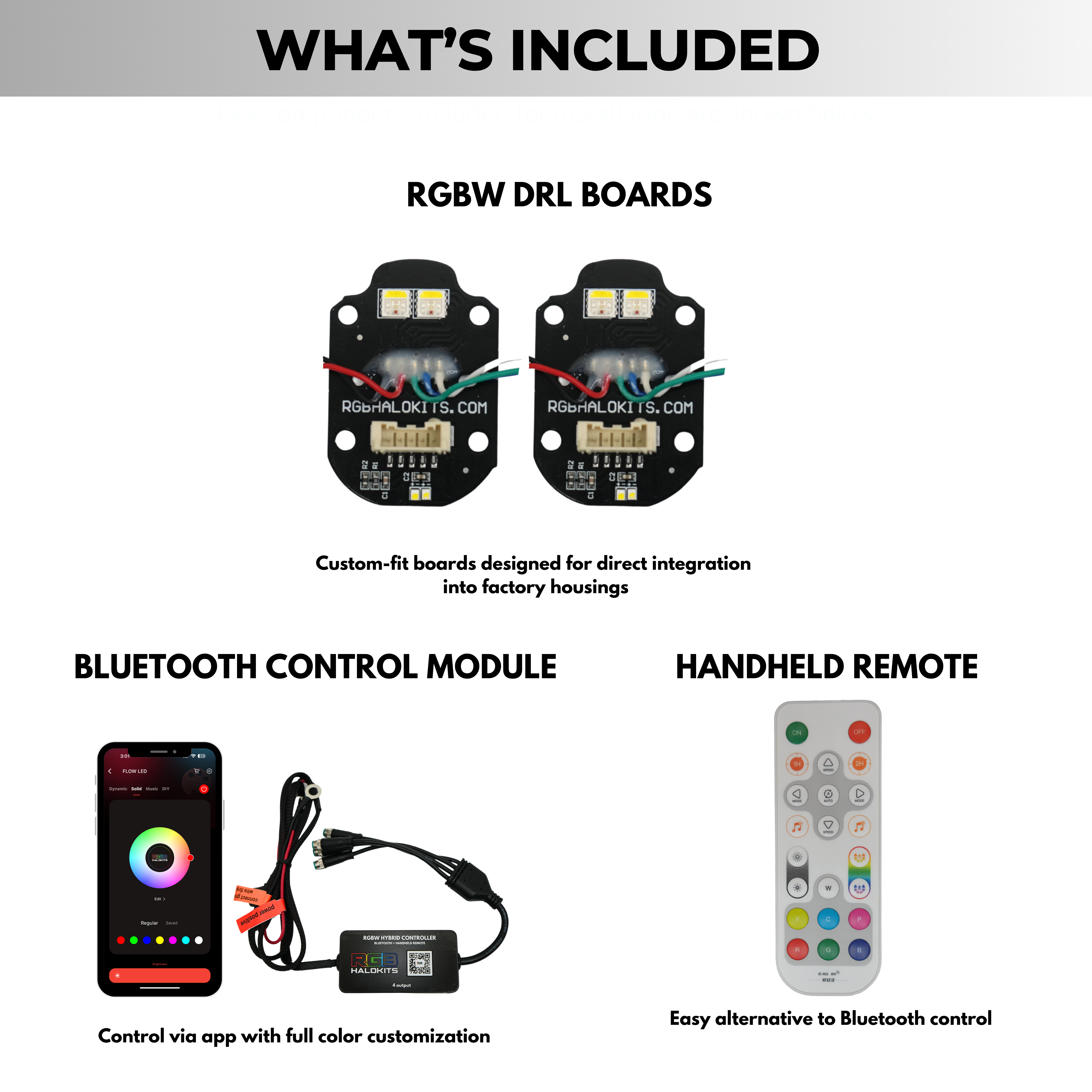 Mercedes Benz C-Class RGBW Multicolor DRL Boards (2015–2021)