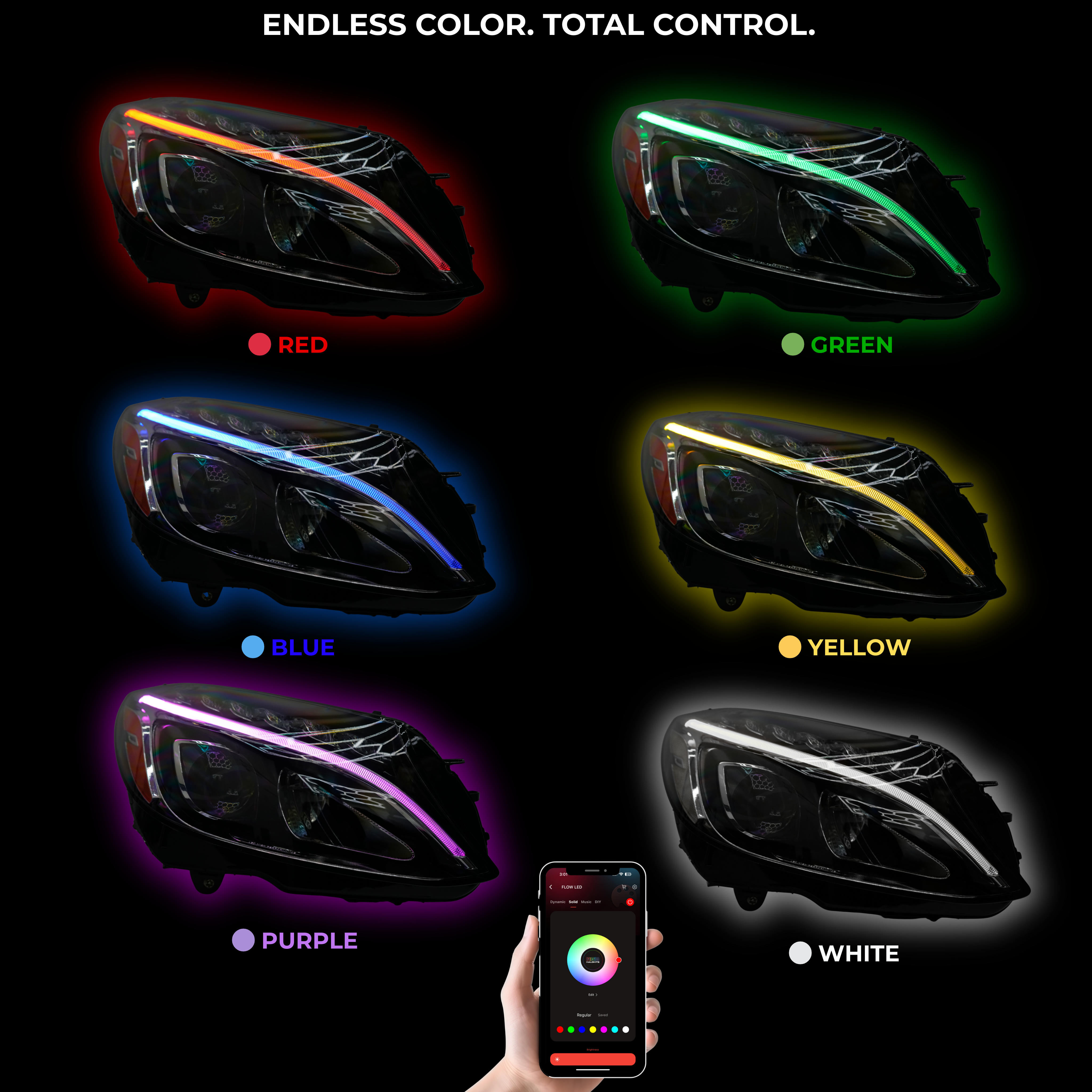Mercedes Benz C-Class RGBW Multicolor DRL Boards (2015–2021)