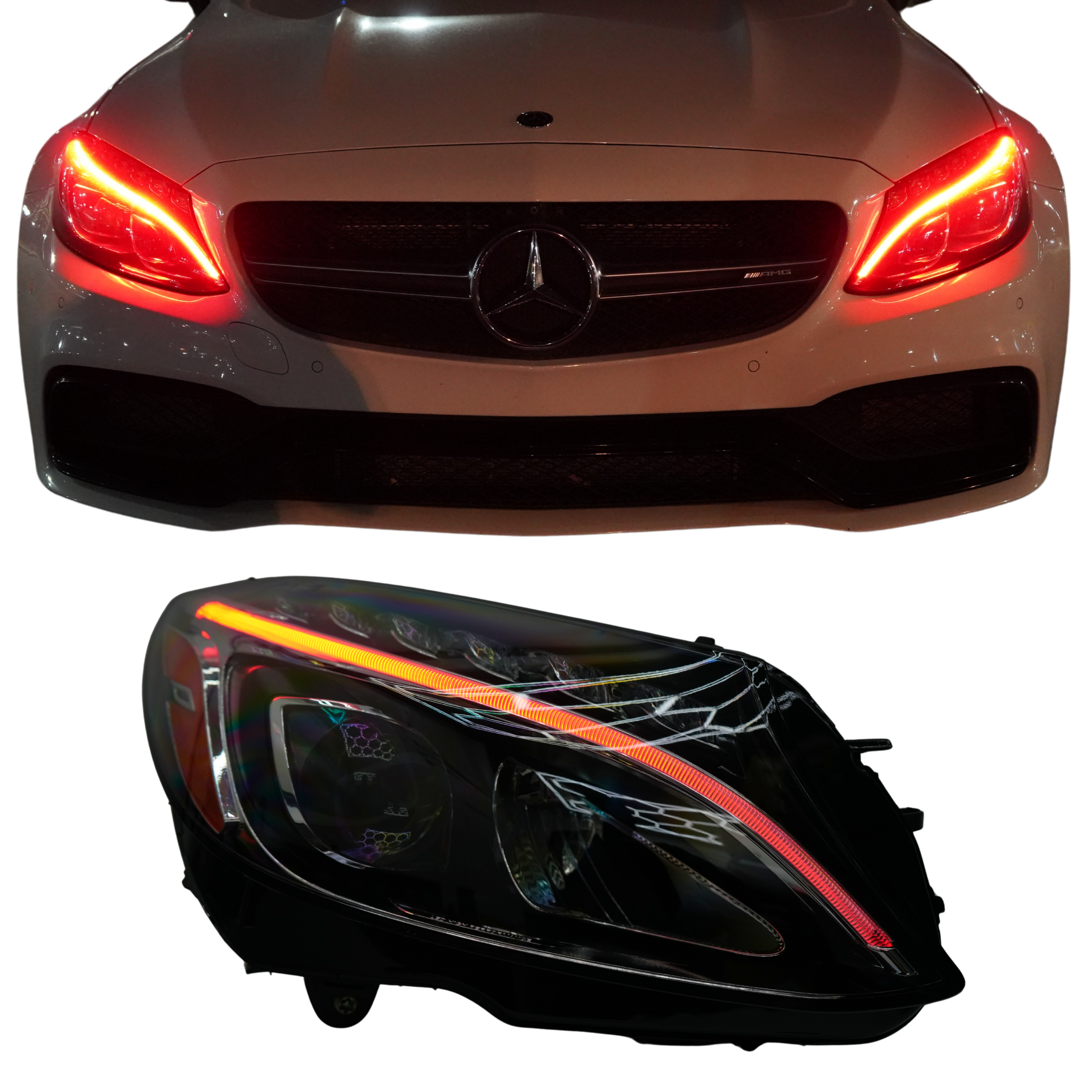 Mercedes Benz C-Class RGBW Multicolor DRL Boards (2015–2021)