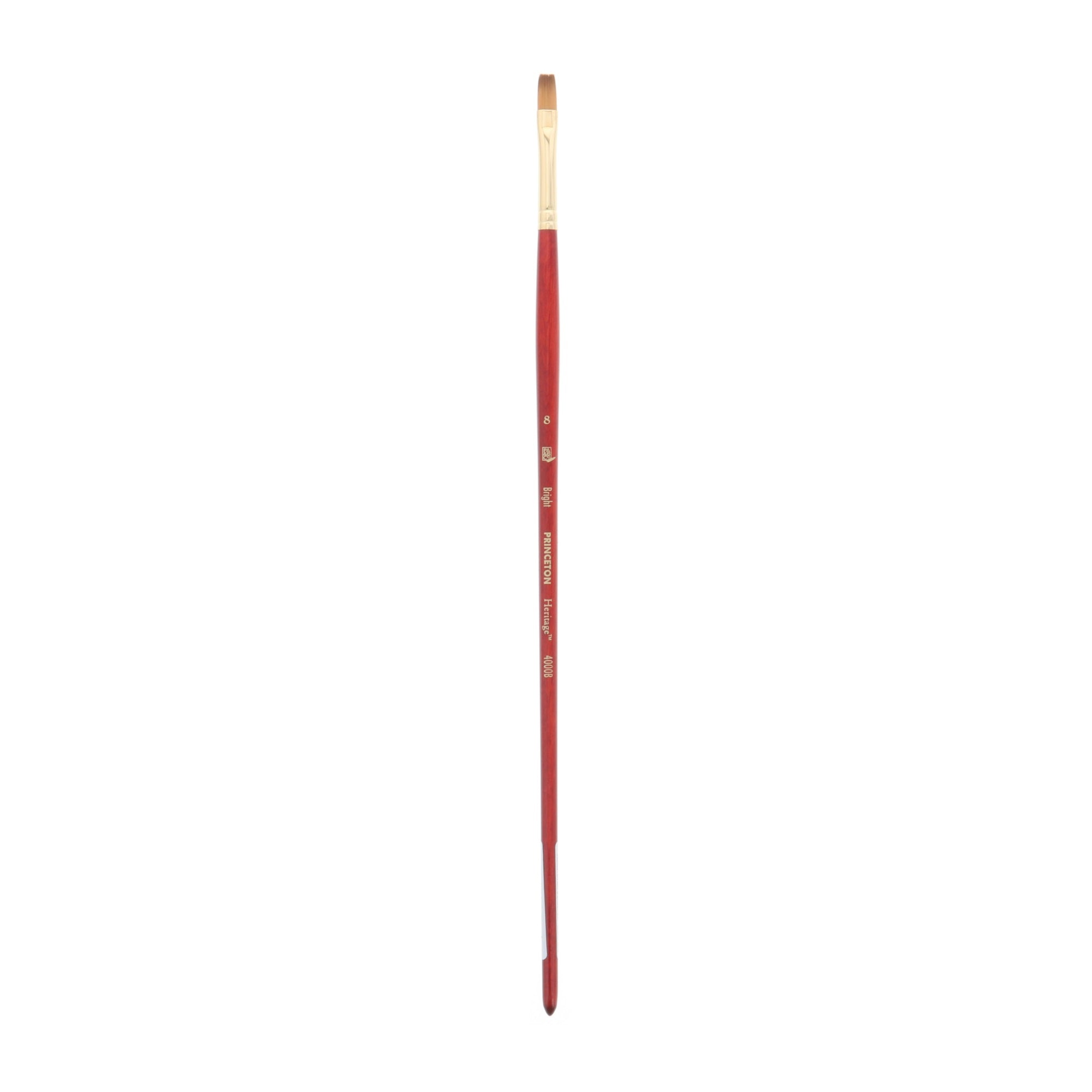 Princeton Brush Heritage Synthetic Sable Oil & Acrylic Brush, Bright, 8