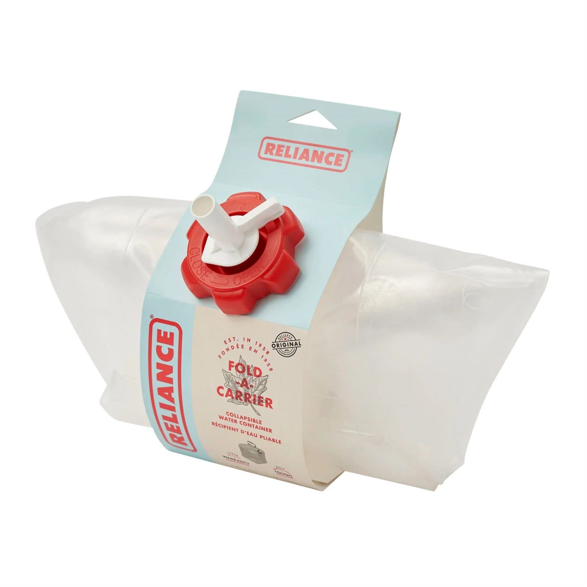 Reliance Products Fold A Carrier 5 Gallon Collapsible Easy Pour Wate Continer, Clear