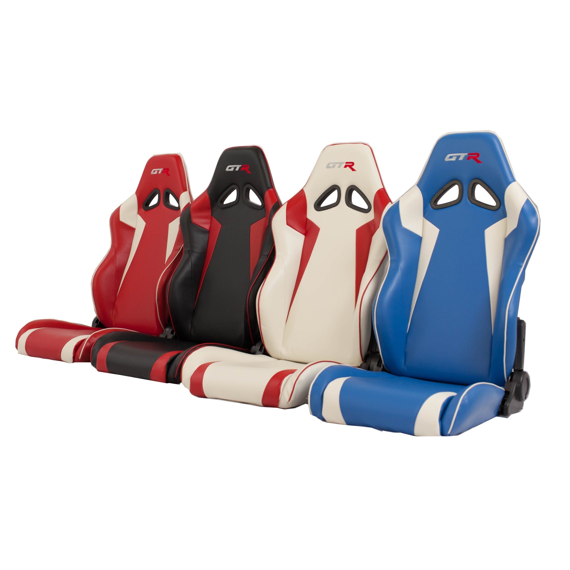 GTR Racing Seat Black with Red Stripe
