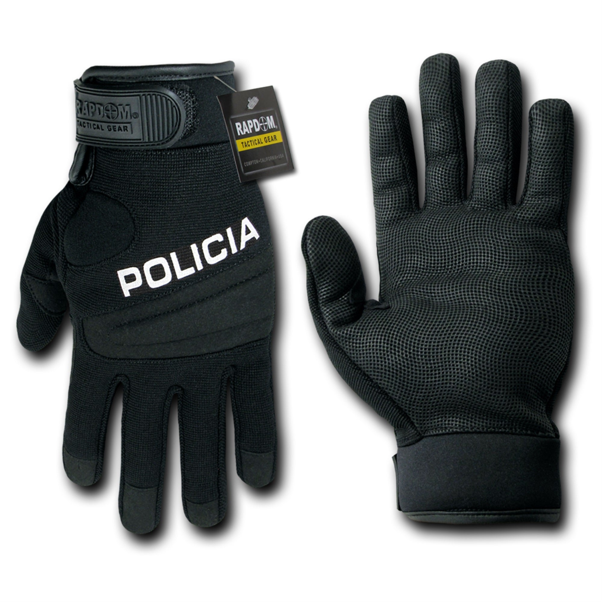 Digital Leather Glove, Policia, Black,2X