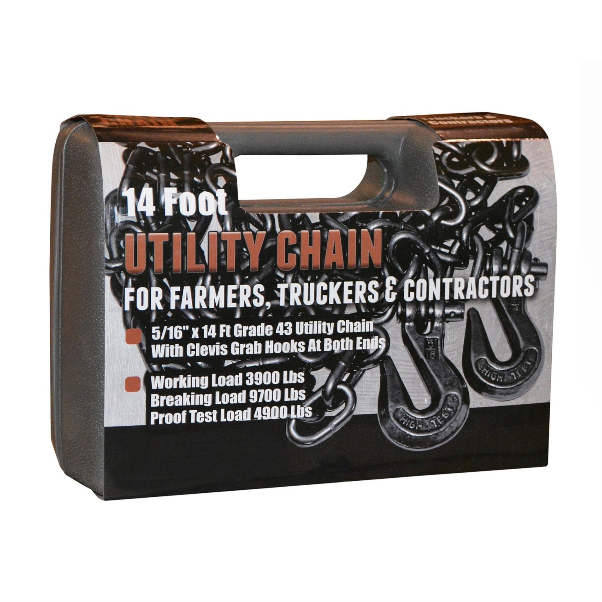 Offex 14 Foot Long Metal Utility Chain  Silver