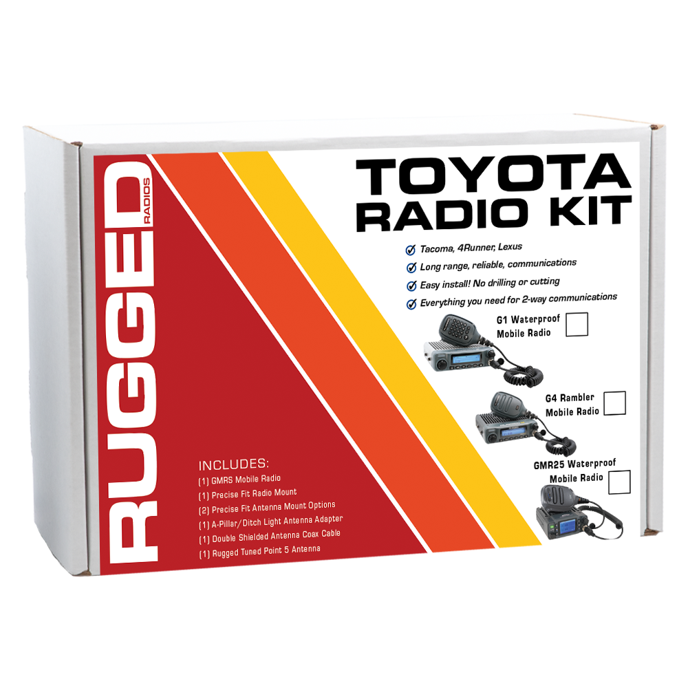 Toyota Tacoma 4Runner Sequoia Lexus Two-Way GMRS Mobile Radio Kit - GMR25 Waterproof