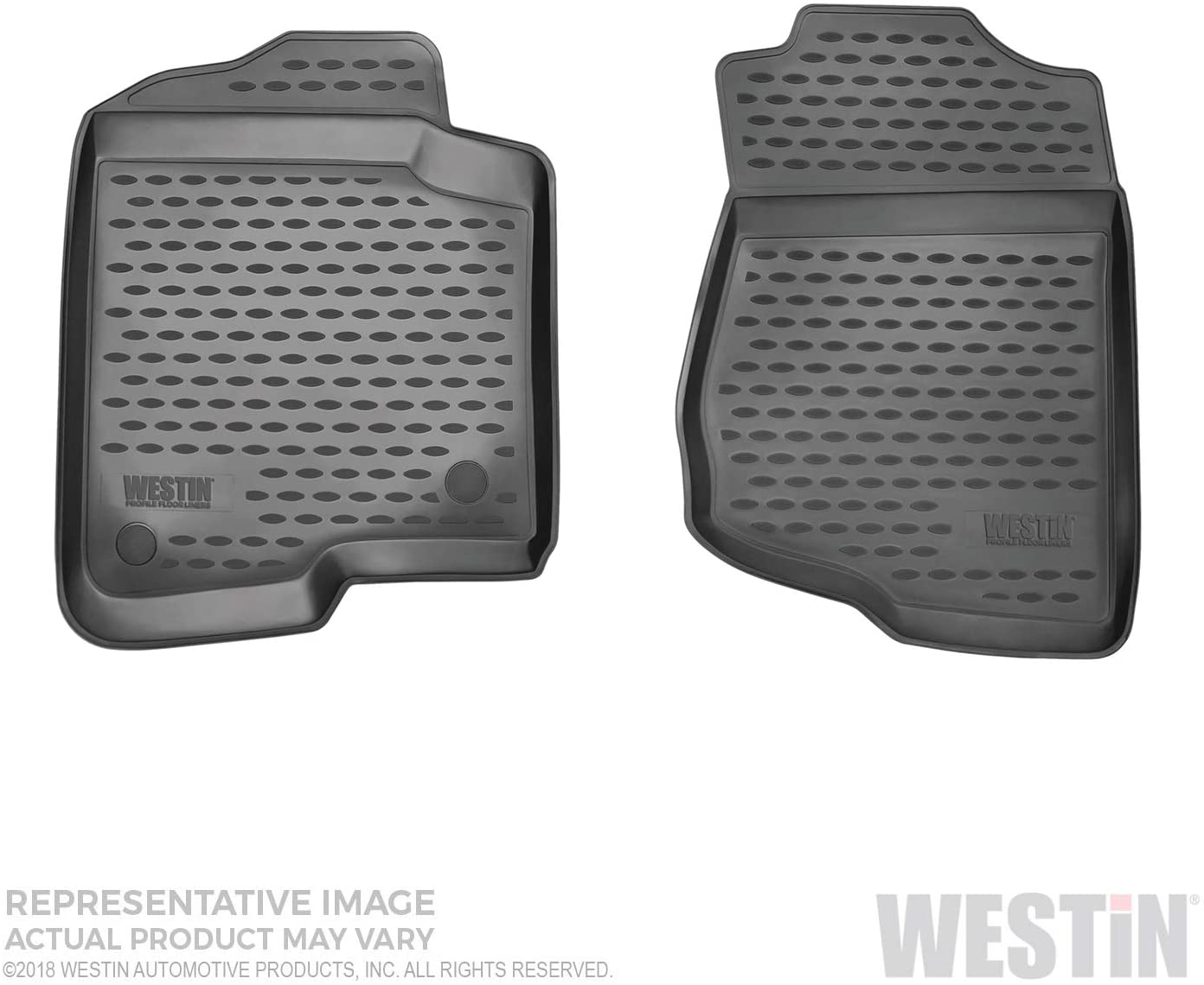 Westin 15-18 Ford F150 Regular Cab Profile Floor Liners Front Row - Black