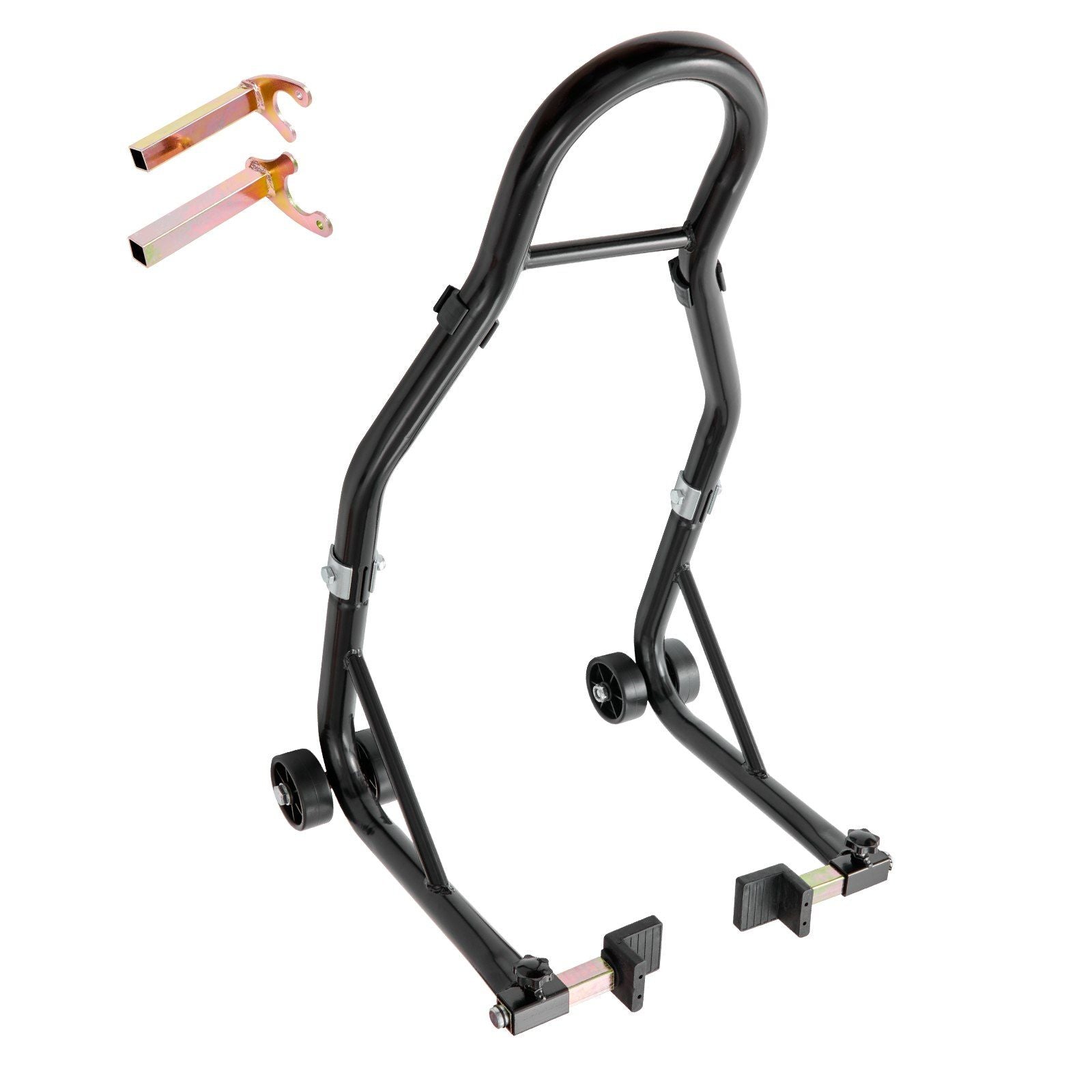 VEVOR Motorcycle Rear Wheel Stand, with U + L Fork Swingarm Spool, 850 lbs Capacity Heavy Duty Rear Wheel Stand Motorcycle Lift 