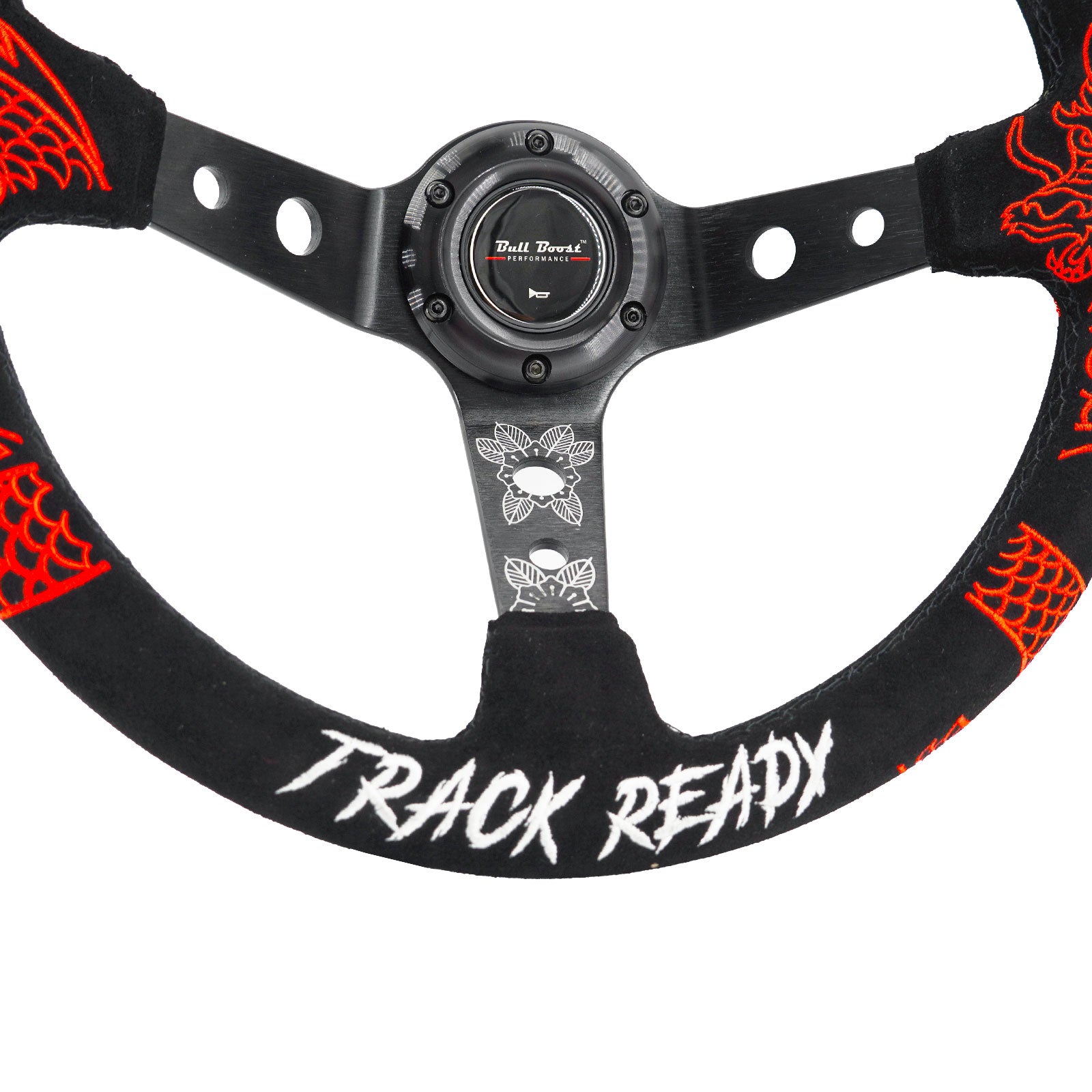Track Ready 350mm Racing Steering Wheel + Hub Adapter Boss Kit for Civic, Del Sol, Integra