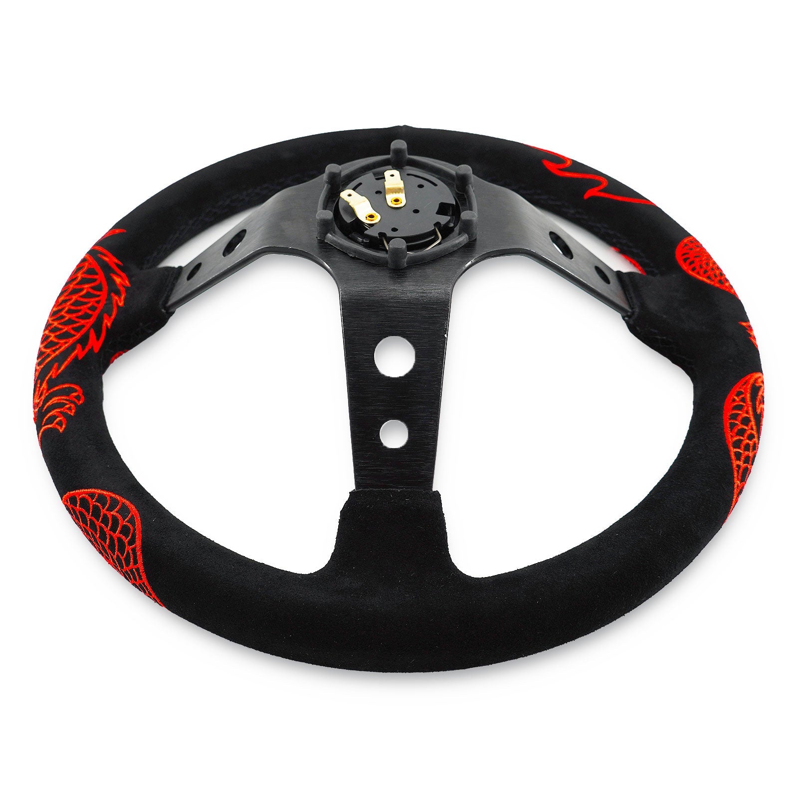 Track Ready Deep Dish Steering Wheel + Short Hub Adapter Kit For Honda Acura