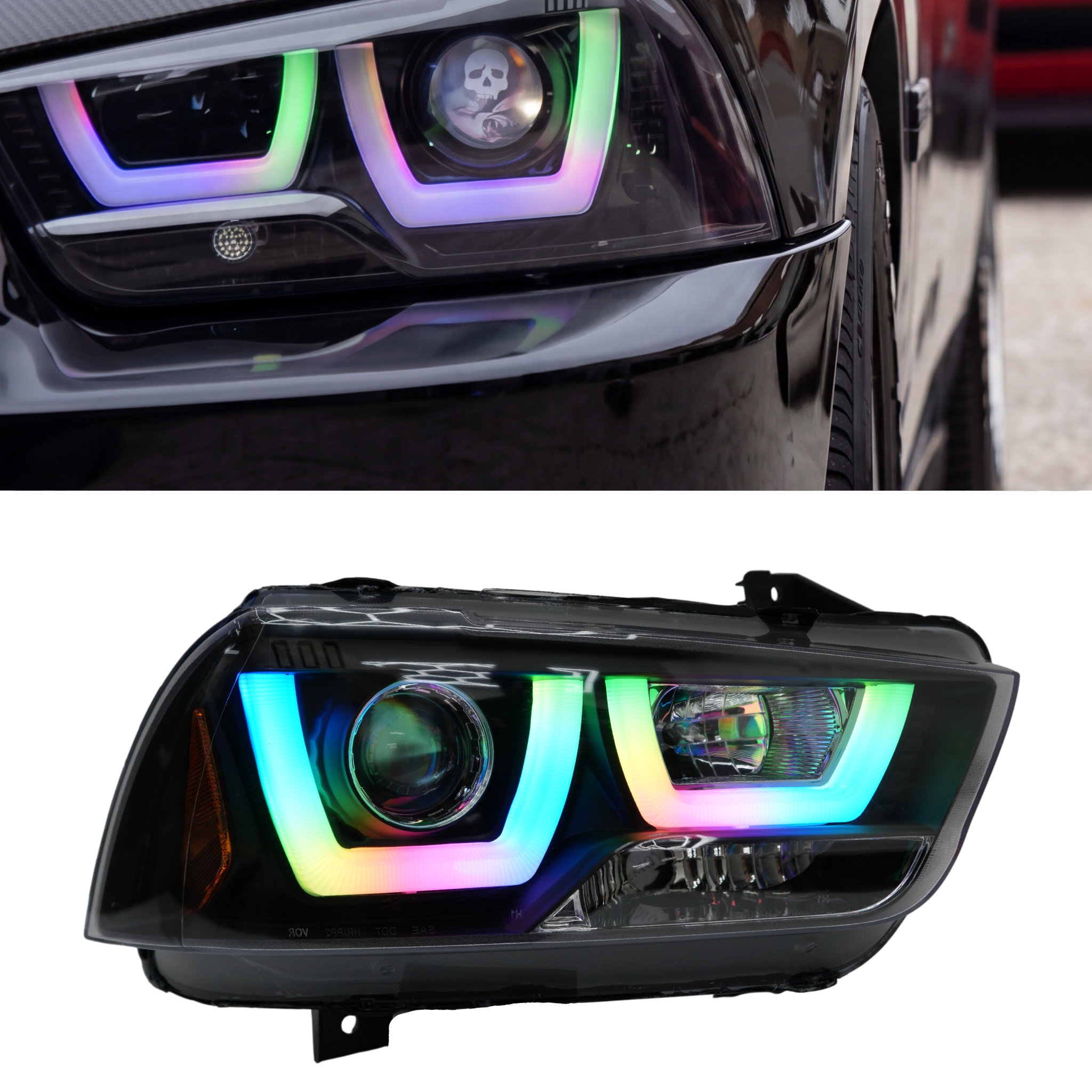 Dodge Charger Spec-D Multicolor Flow DRL Boards (2011–2014)