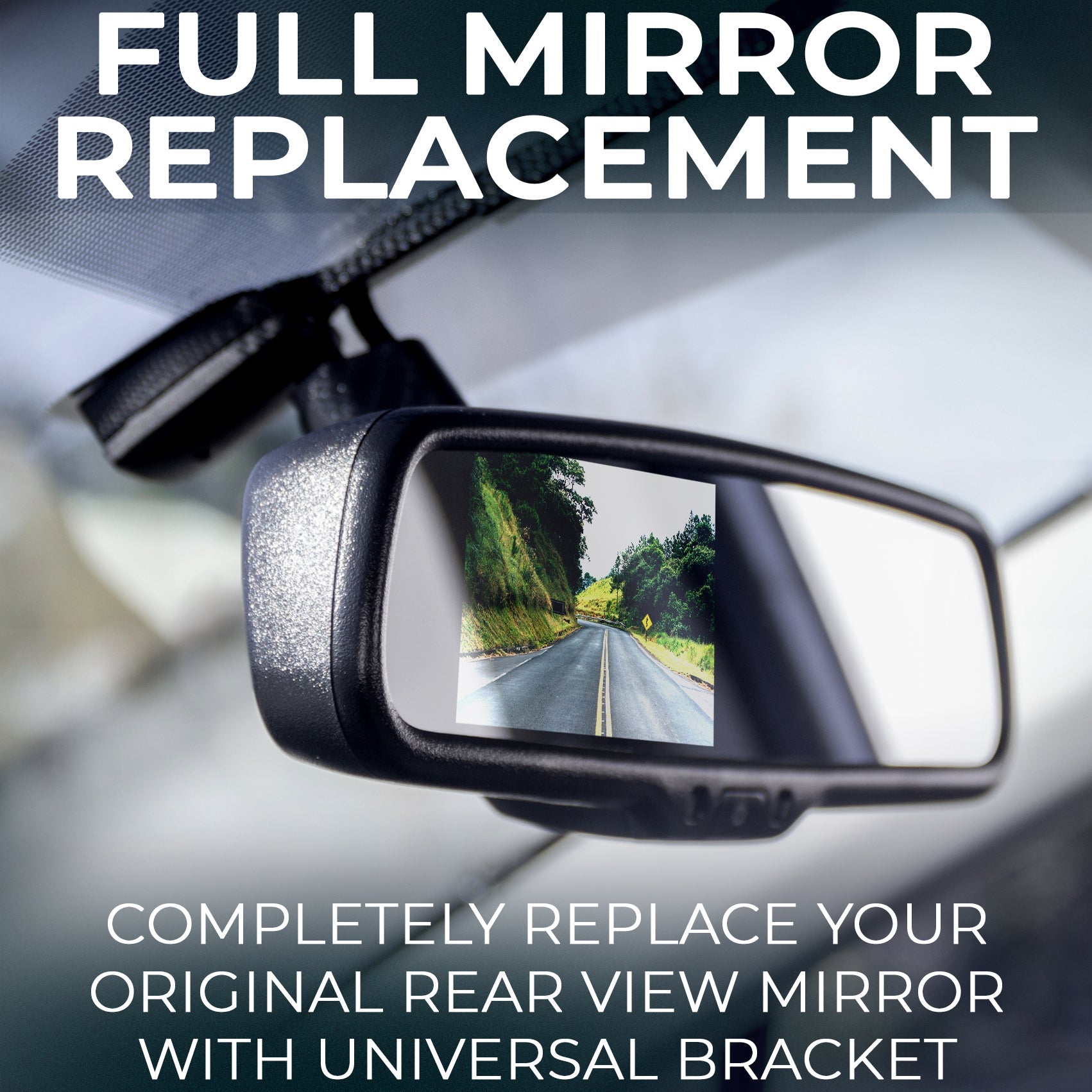 Master Tailgaters 10.5" Rear View Mirror with 4.3" LCD Screen and 170° Backup Camera | Rearview Universal Fit | Auto Adjusting Brightness LCD | Anti Glare | Full Original Mirror Replacement