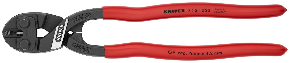 Knipex CoBalt® XL High Leverage Compact Bolt Cutters 10" 71 31 250