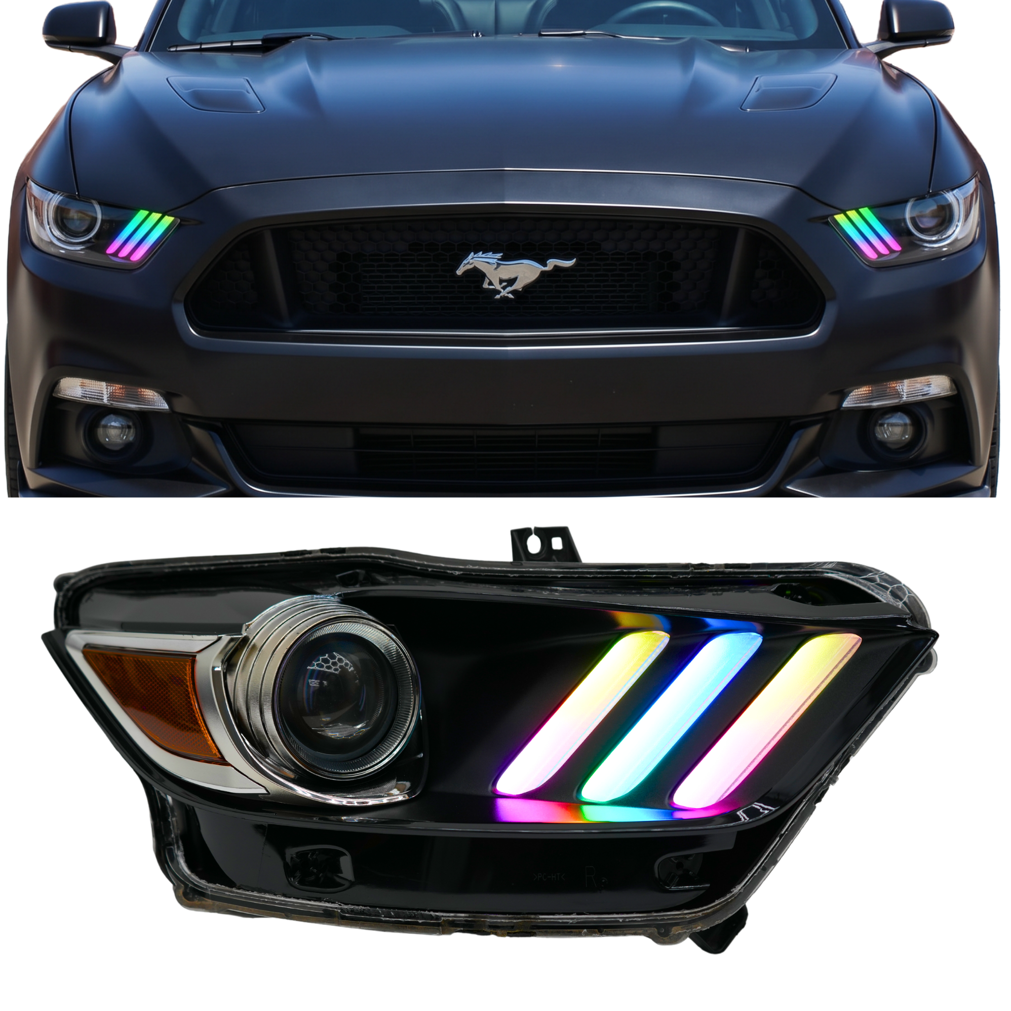 Ford Mustang Multicolor Flow Series DRL Boards (2015–2017)