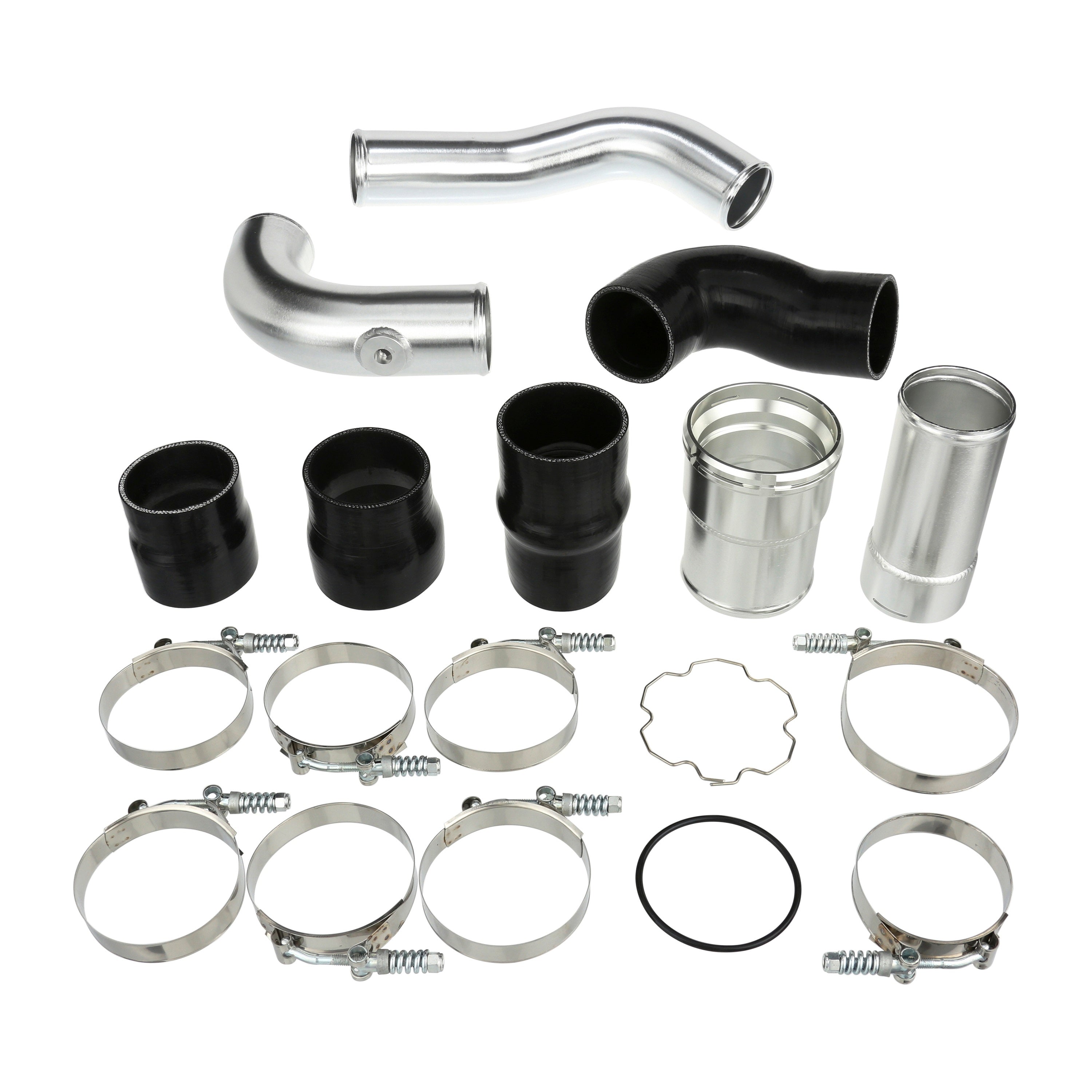 Polished Intercooler Pipe and Silicone Boot Kit For 2011-2016 Ford 6.7L Powerstroke