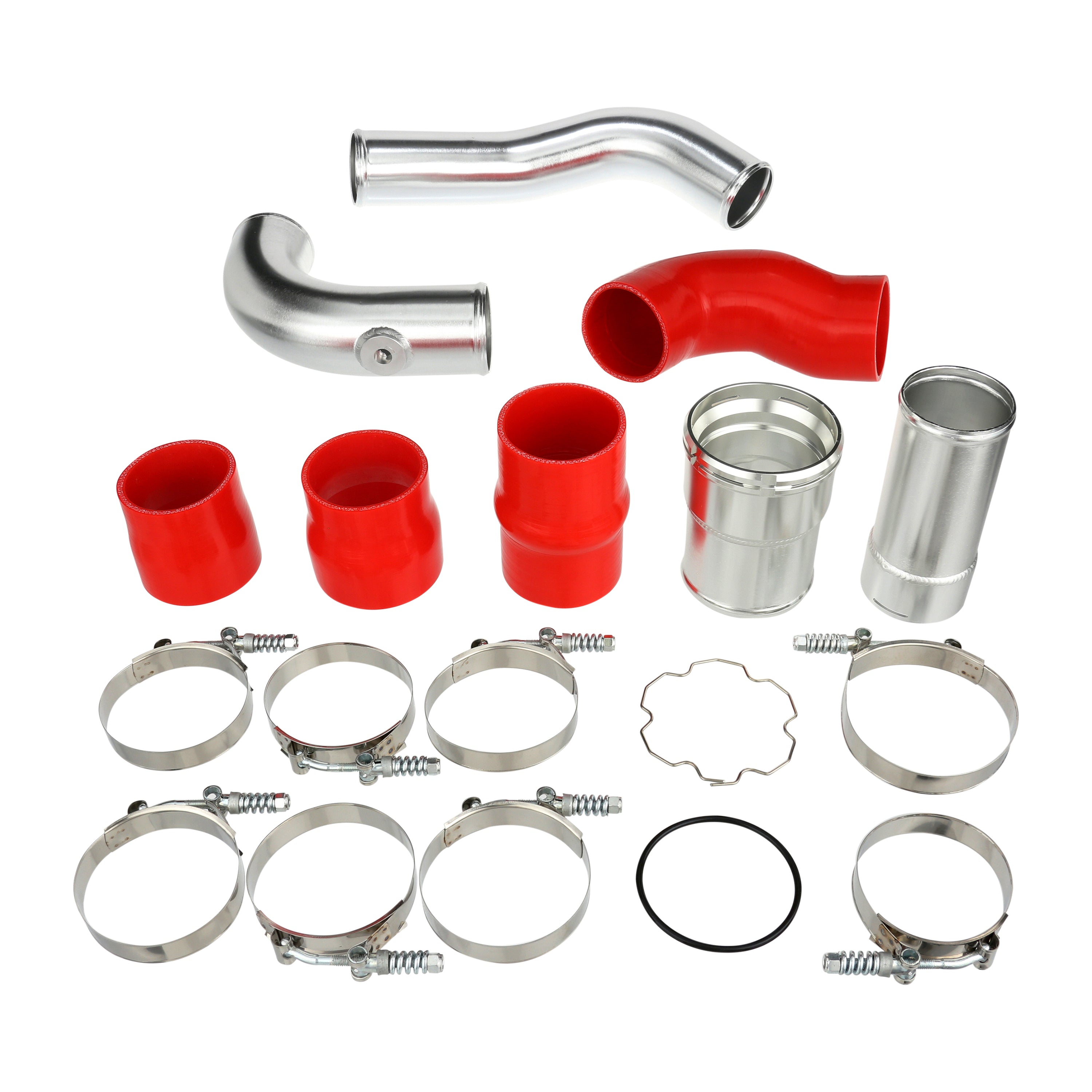 Polished Intercooler Pipe and Silicone Boot Kit For 2011-2016 Ford 6.7L Powerstroke