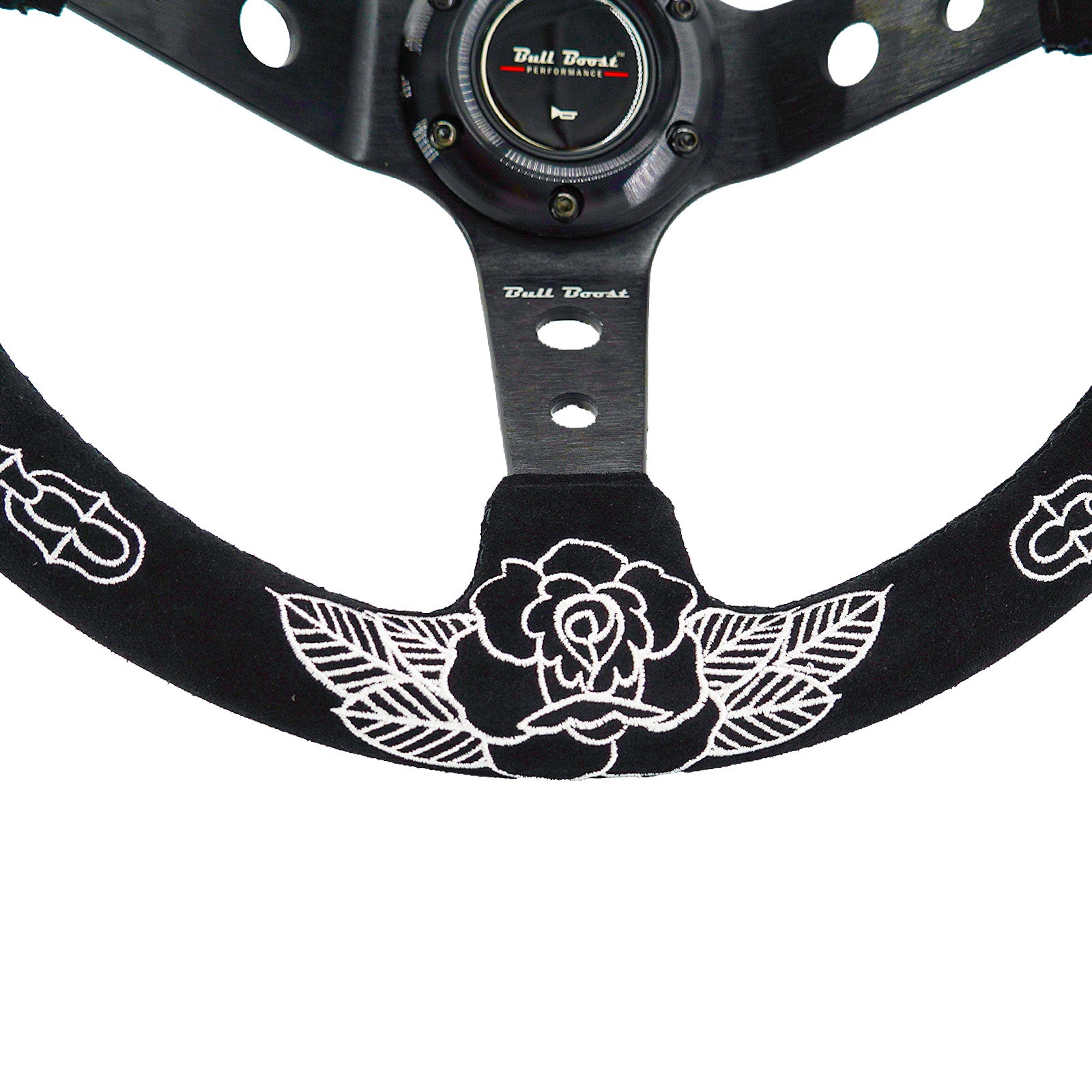 BW Rose Deep Dish Steering Wheel + Short Hub Adapter Kit For Honda Acura