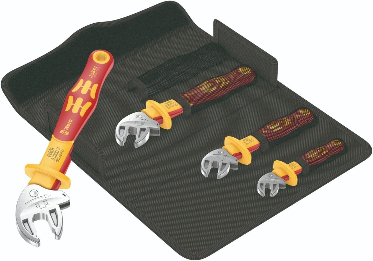 Wera 6004 Joker VDE Insulated Self Setting Spanner Wrench Set 05020170001