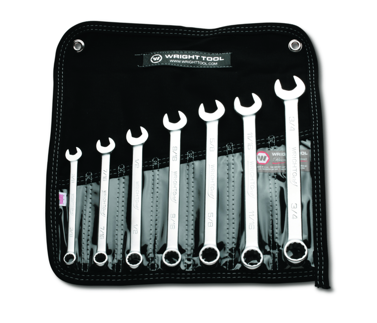 Wright Tool WRIGHTGRIP® 2.0 12 Point Combination Wrench Set 7 Piece SAE 707